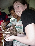 Erica Holding An Armadillo